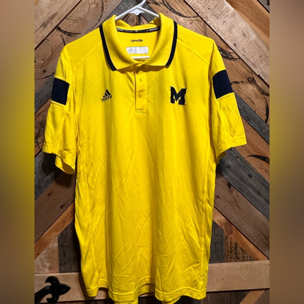 Michigan Addidas golf shirt